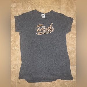 PINK Leopard Logo T-Shirt